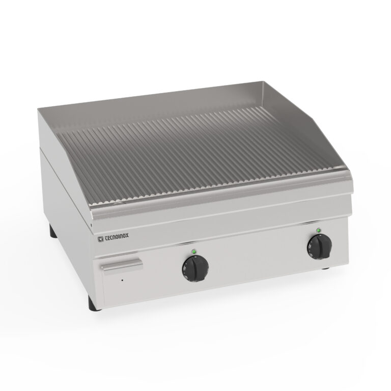 Electric griddle with ribbed plate (top version) Tecnoinox