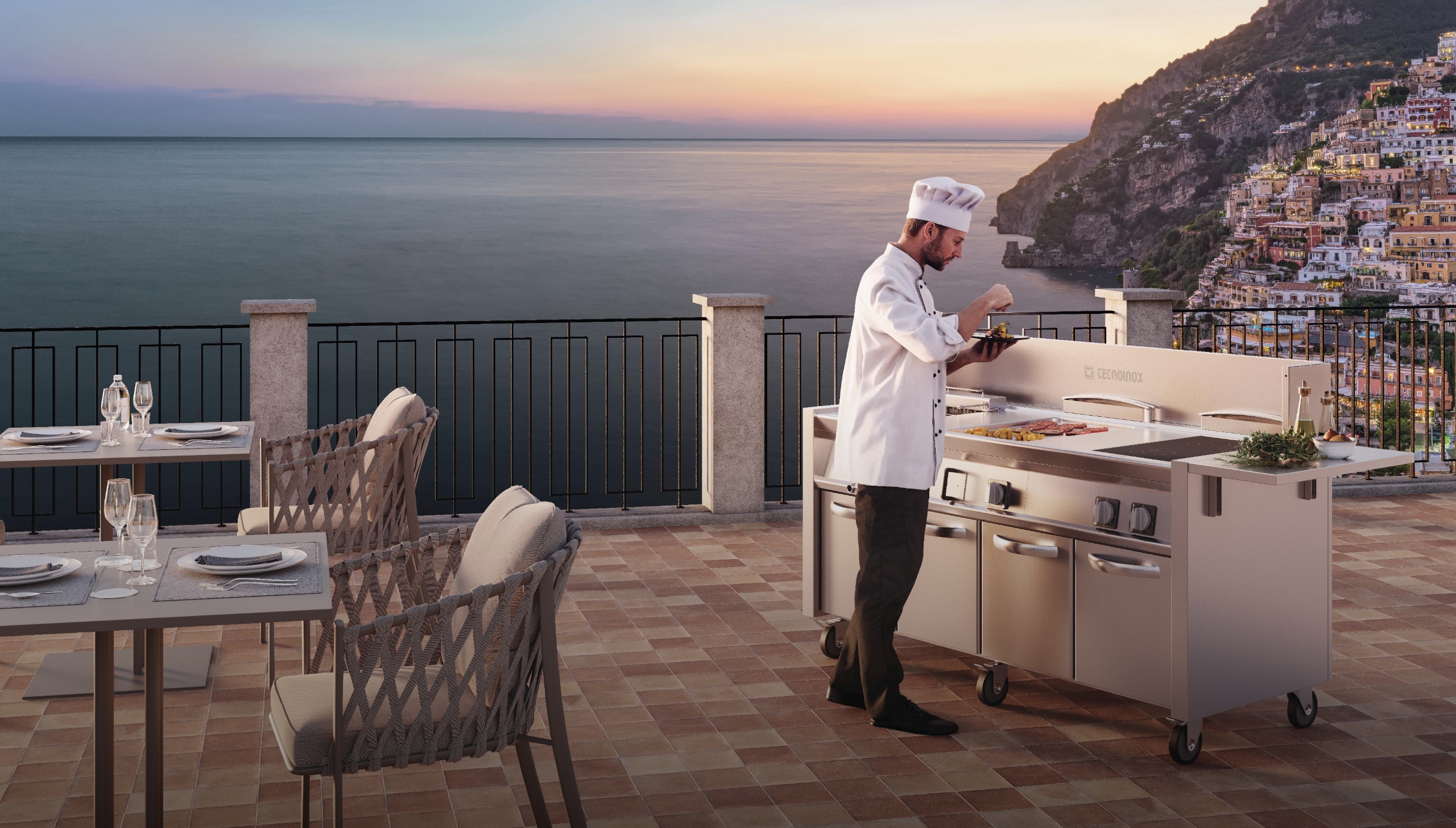 Chef che cucina su cucina ITINERIS